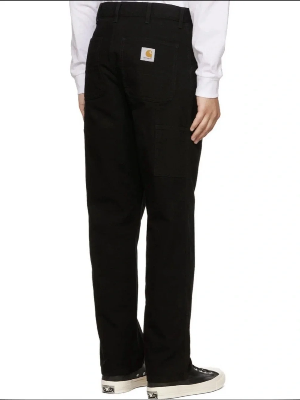 CARHARTT WORK IN PROGRESS Black Organic Cotton Trousers 30X32